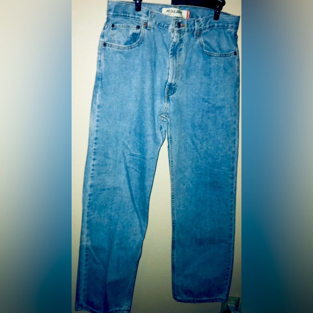 NWOT, LEVI STRAUSS 505 ORIGINAL RIVETED BLUE JEANS SIZE 36 Waist 30 Length